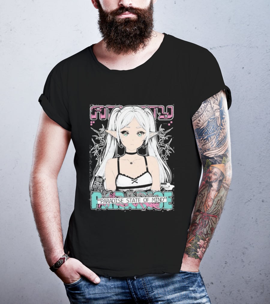 Best Frieren Paradise State Of Mind Anime Aesthetic Elf Girl T-Shirt
