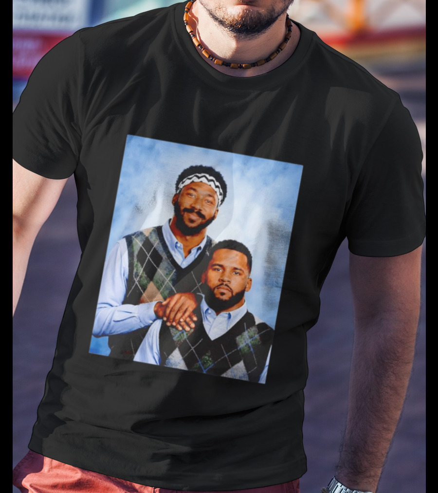 Myles Garrett Aaron Donald Los Angeles Rams Step Brothers T-Shirt