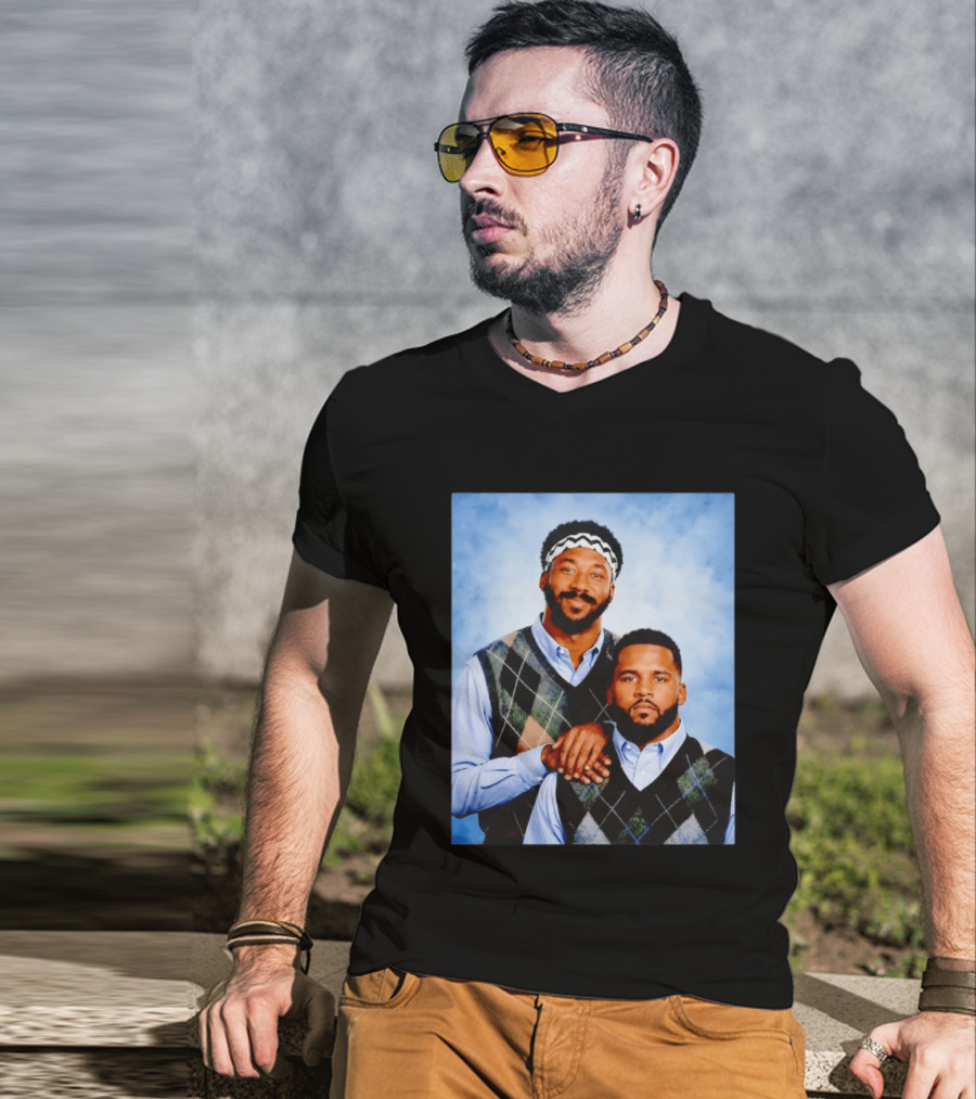 Myles Garrett Aaron Donald Los Angeles Rams Step Brothers T-Shirt