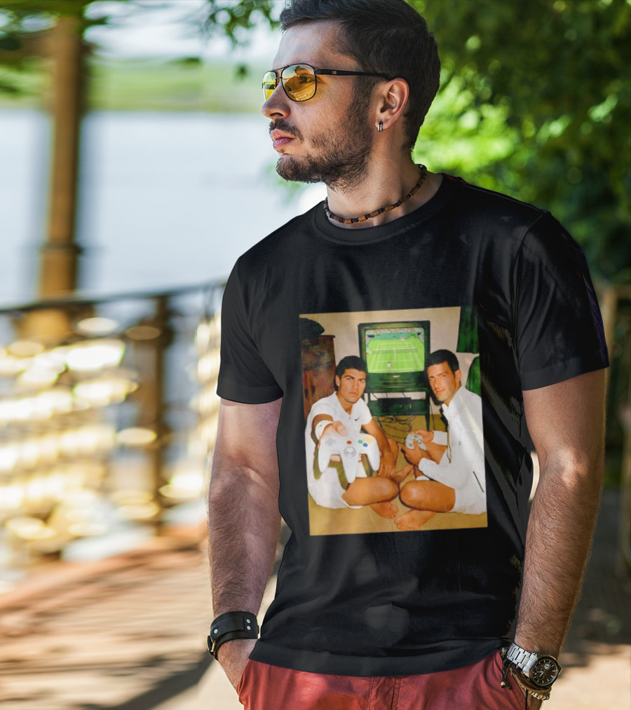 Novak Djokovic Carlos Alcaraz Gaming Showdown T-Shirt