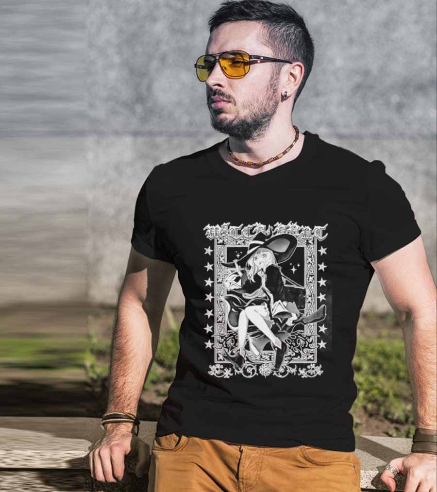 Elaina Witch Craft Anime Girl Manga Magic Gothic Floral Frame T-Shirt
