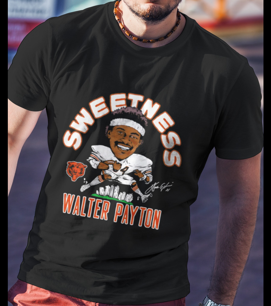 Sweetness Walter Payton Chicago Bears Caricature T-Shirt