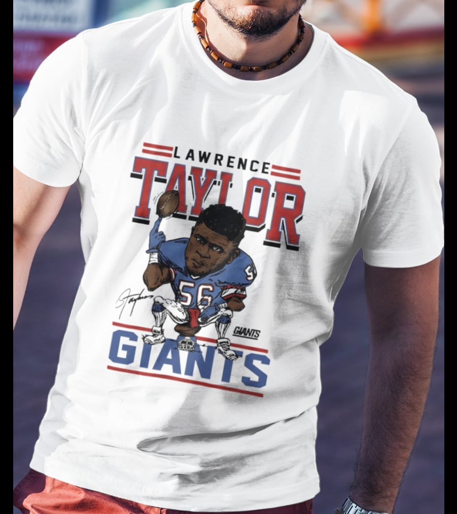 Lawrence Taylor Giants Football Caricature Number 56 T-Shirt
