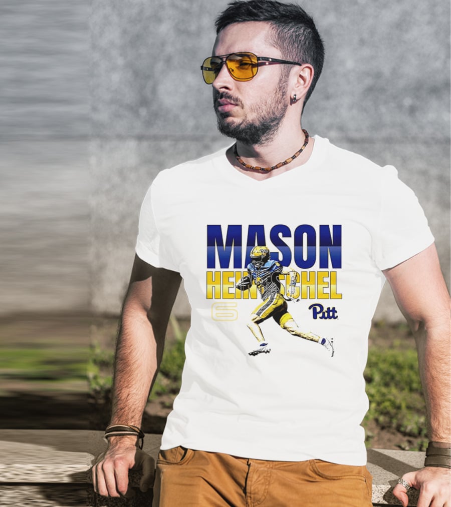 Mason Heintschel Pitt Panthers Football Number 6 T-Shirt