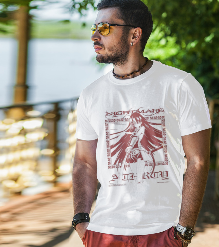 Nightmare Athrty Anime Girl Sword Art Magic Mics Time Warp Famco Brands T-Shirt