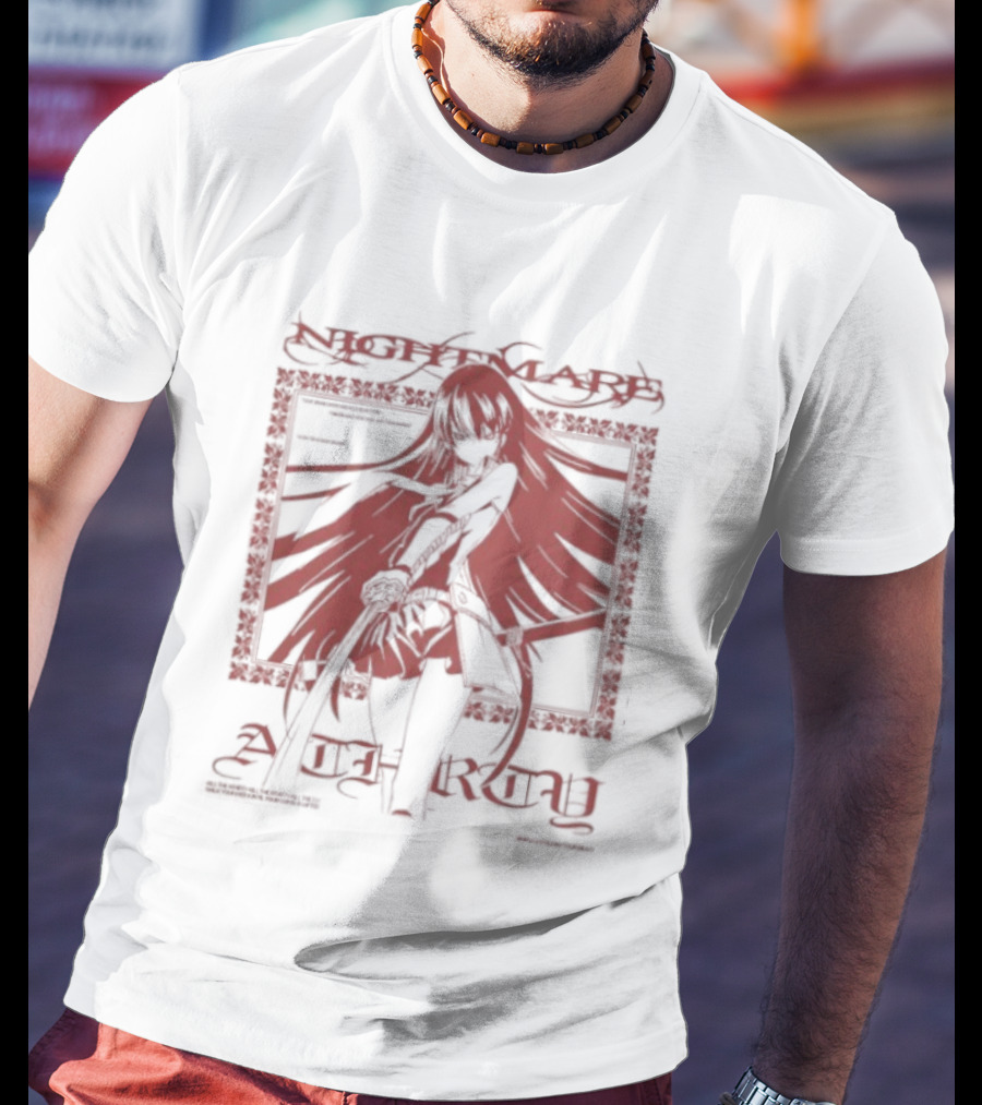 Nightmare Athrty Anime Girl Sword Art Magic Mics Time Warp Famco Brands T-Shirt