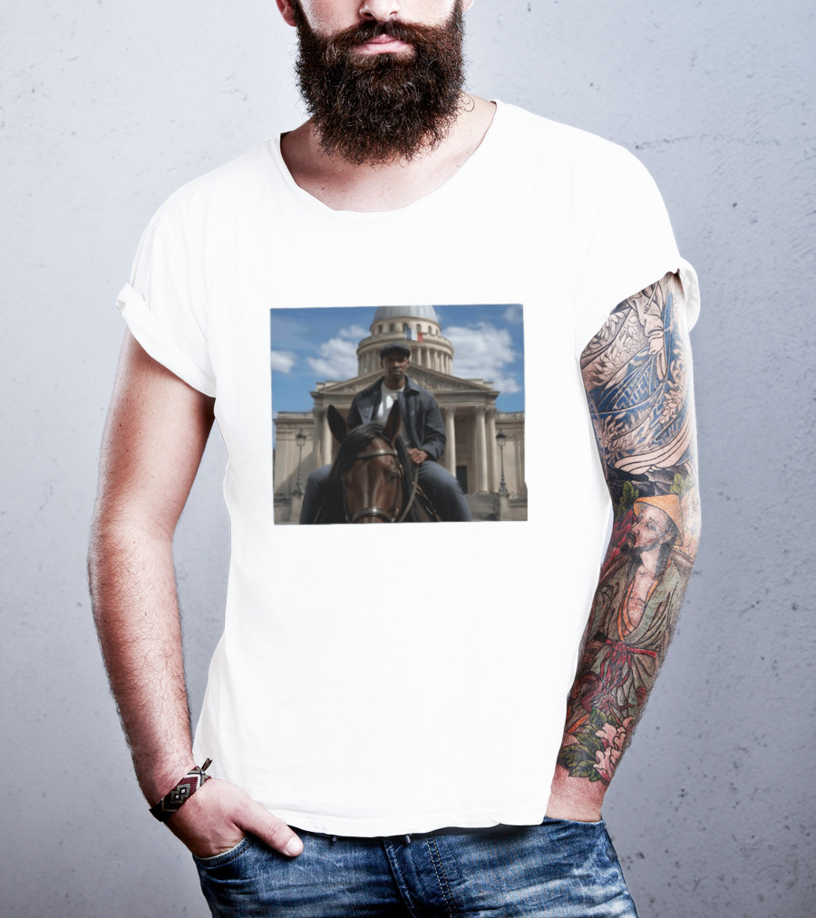 Dolly Parton Lupin Part 4 Assane Diop Horse Riding Pantheon Paris Netflix Series T-Shirt