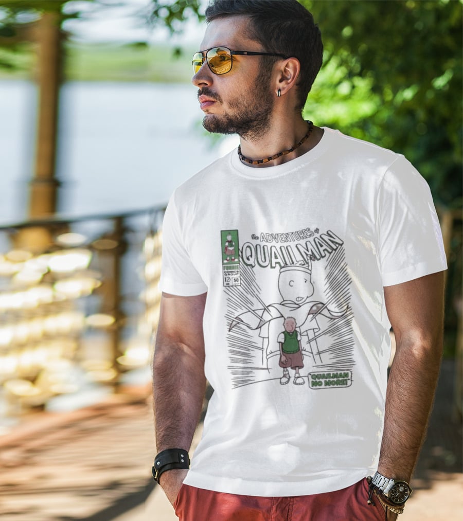 The Adventures Quailman No More Comic Style Retro Hero T-Shirt