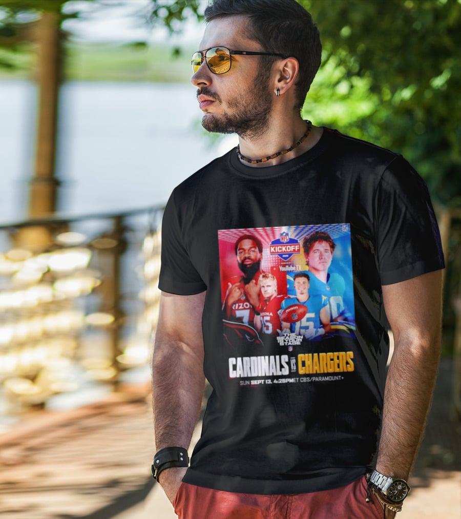 Cardinals Vs Chargers NFL Kickoff 2026 YouTube TV CBS Paramount September 13 T-Shirt