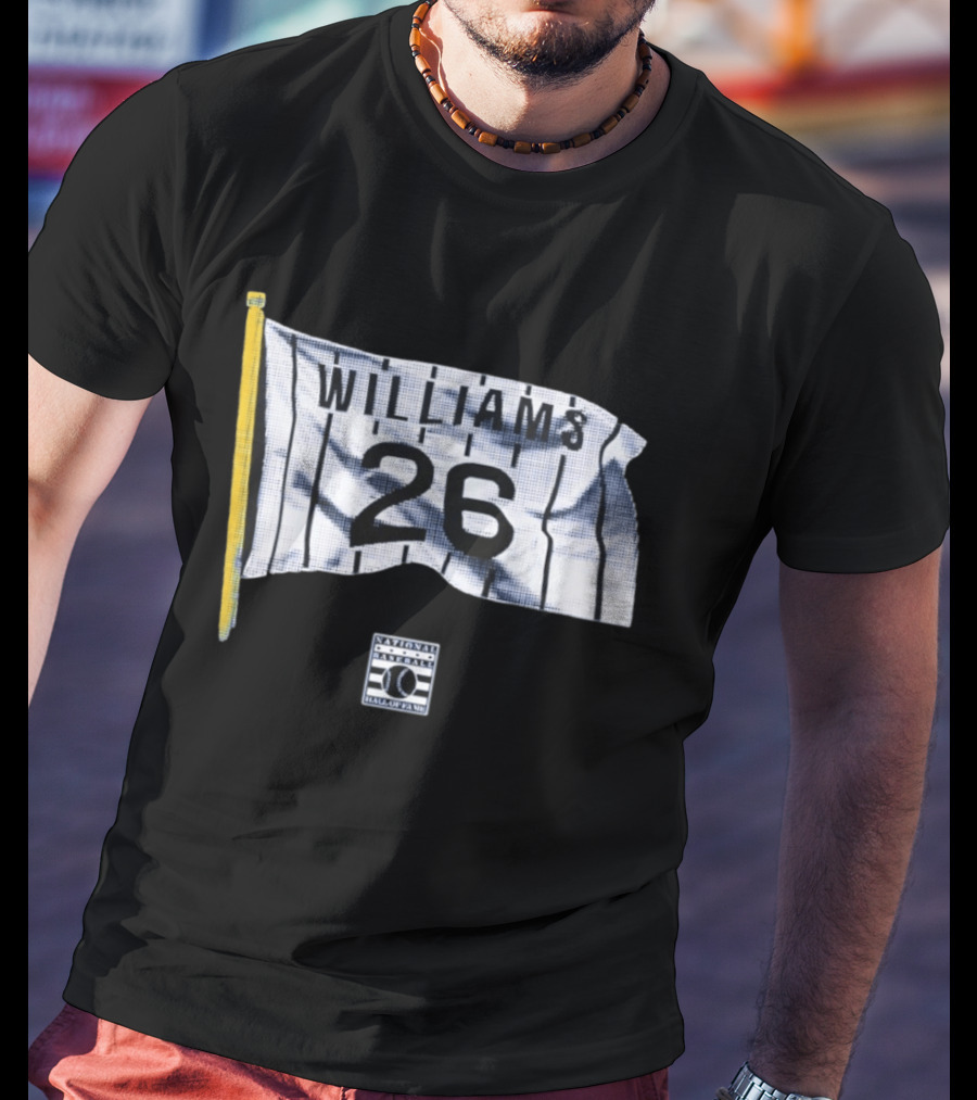 Billy Williams 26 Chicago Cubs Flag National Baseball Hall Of Fame T-Shirt