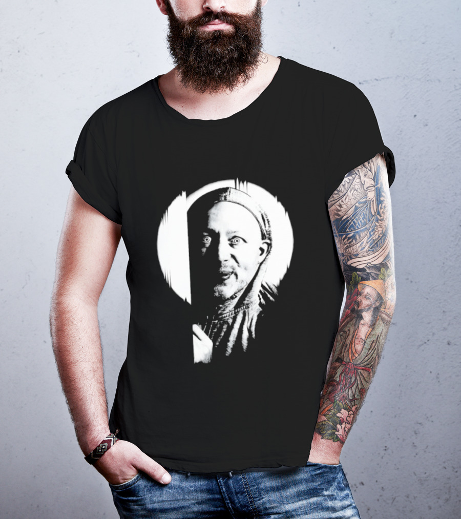 Brian Limond Curious Guy Face Sketch Circle T-Shirt