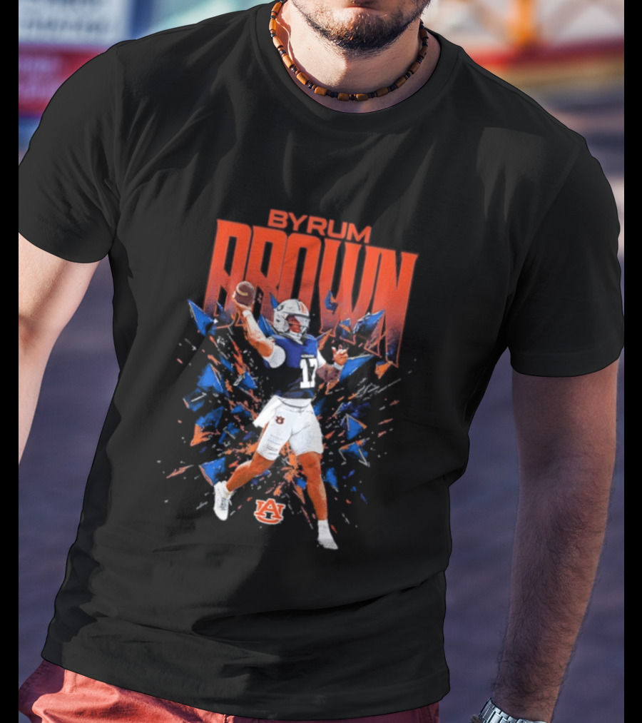 Byrum Brown Auburn Tigers Football Player T-Shirt