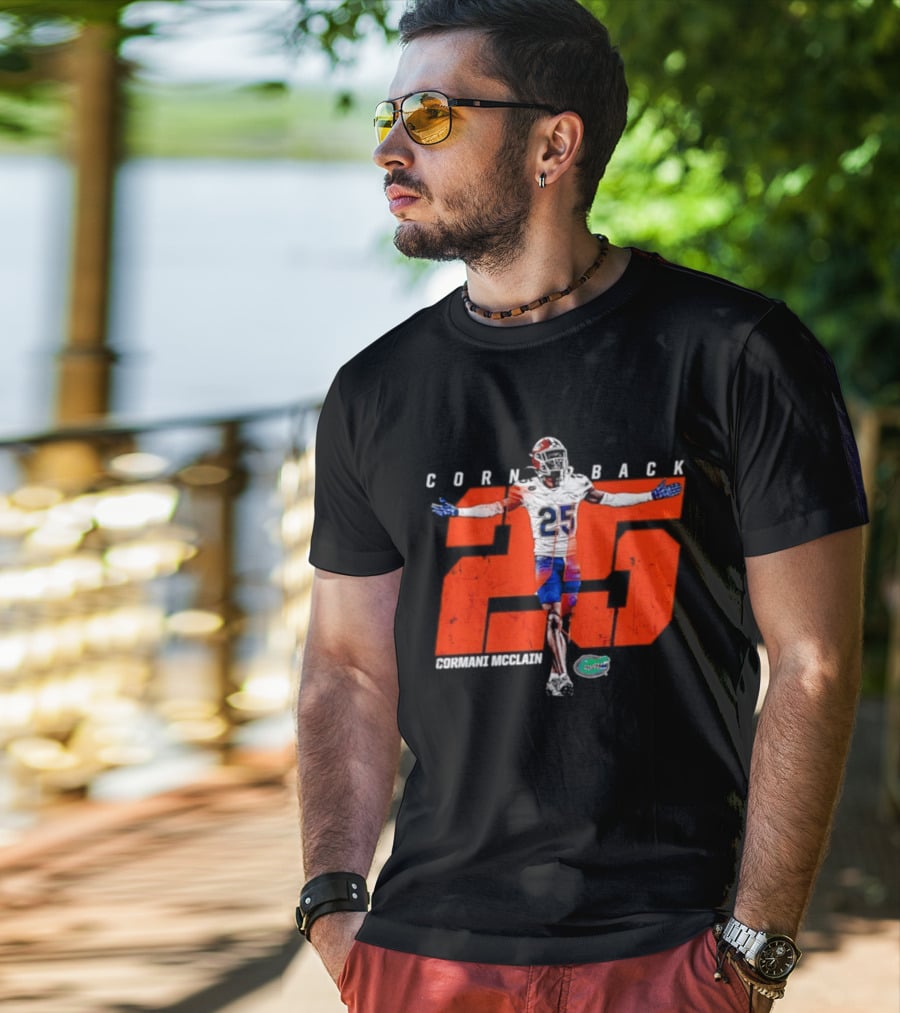 Cormani McClain #25 Corn Back Florida Gators NCAA Football Player T-Shirt