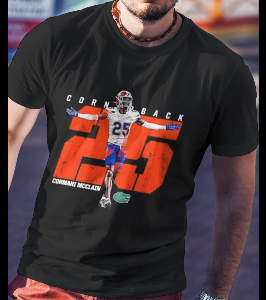 Cormani McClain #25 Corn Back Florida Gators NCAA Football Player T-Shirt