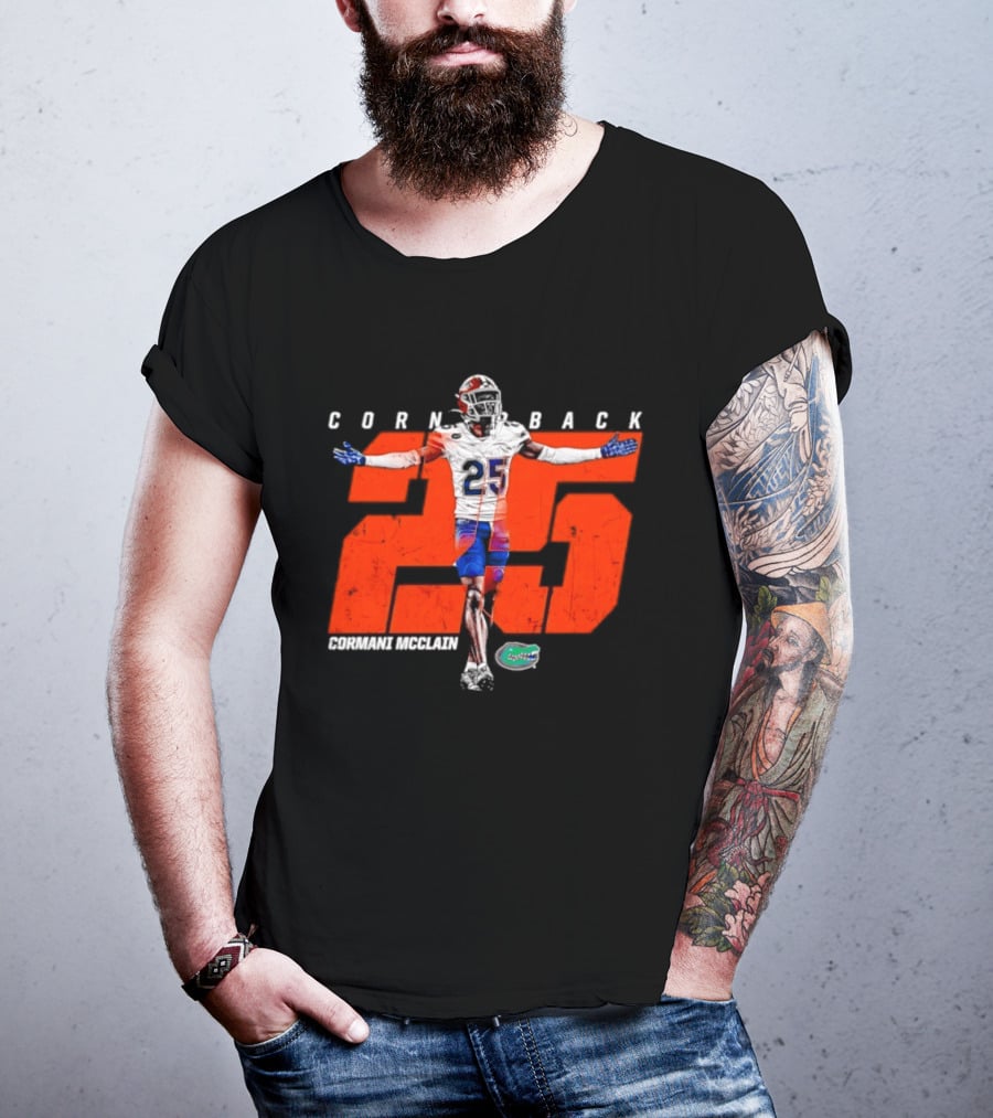 Cormani McClain #25 Corn Back Florida Gators NCAA Football Player T-Shirt