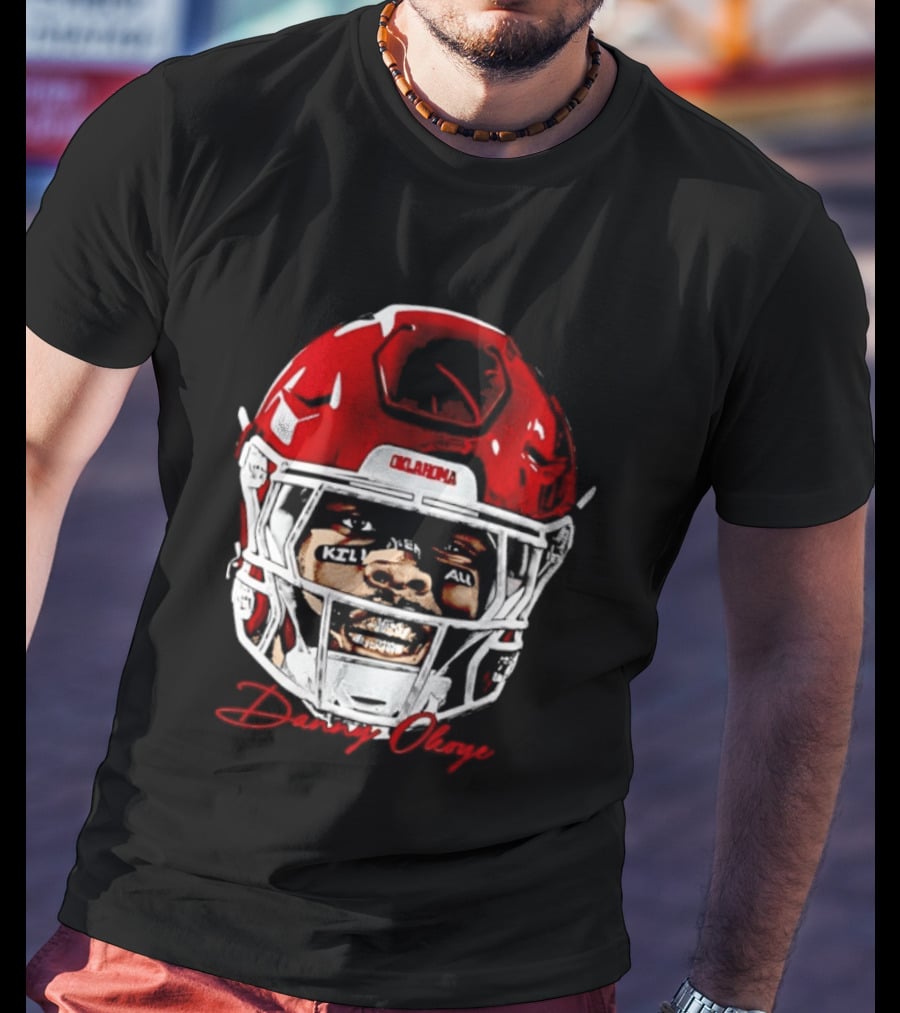 Danny Okoye Oklahoma Sooners Football Helmet Swag T-Shirt