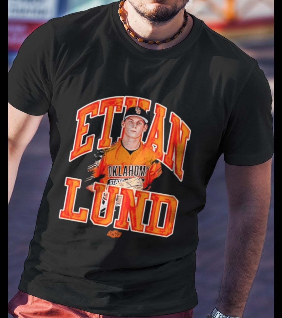 Ethan Lund Oklahoma State Cowboys Baseball T-Shirt