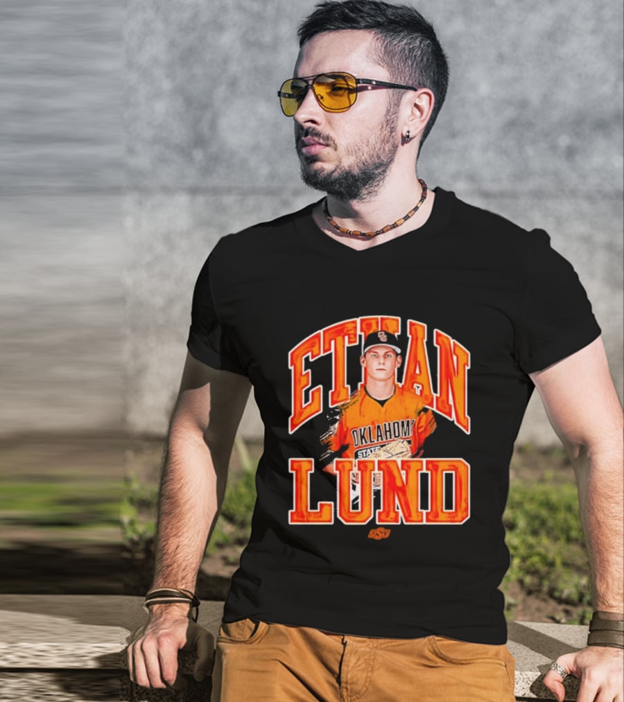 Ethan Lund Oklahoma State Cowboys Baseball T-Shirt