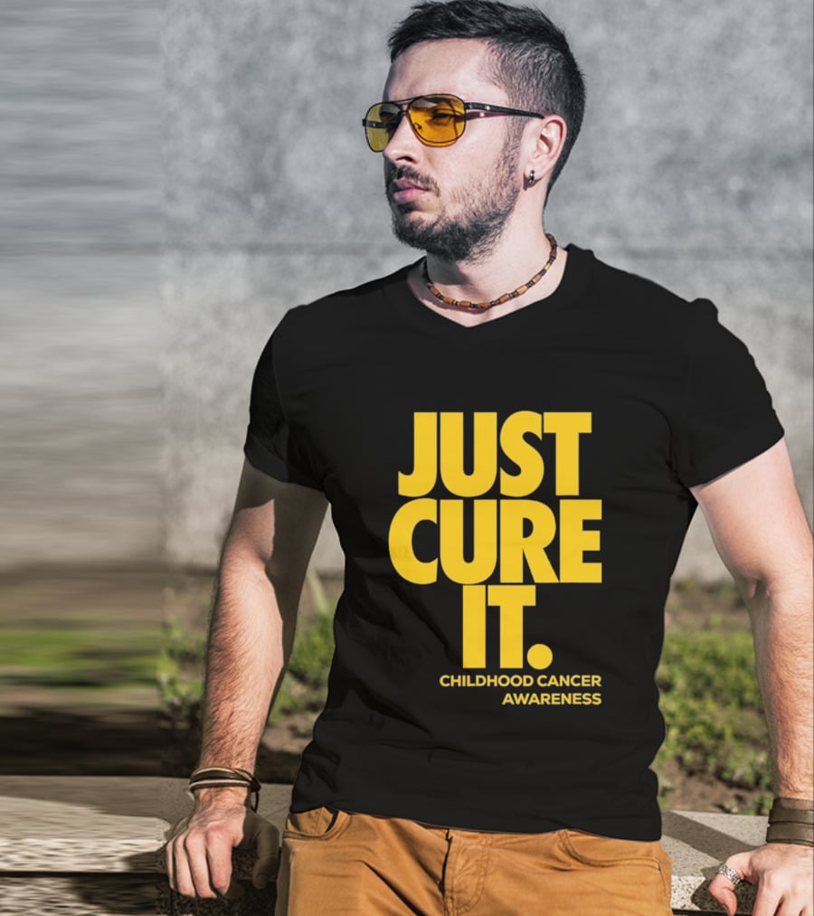 Just Cure It Childhood Cancer Awareness Fundraiser Campaign T-Shirt