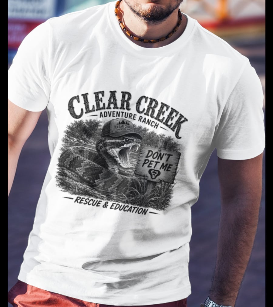Clear Creek Adventure Ranch Don't Pet Me Rescue Education T-Shirt
