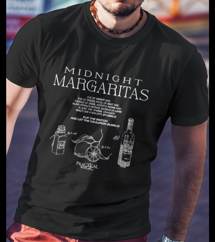Midnight Margaritas Recipe Tequila And Lime Ingredients T-Shirt