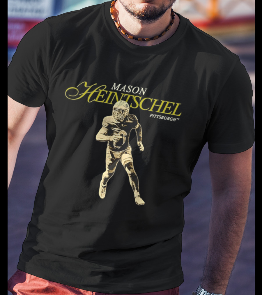 Mason Heintschel Pitt Panthers Football Player Action Pose T-Shirt
