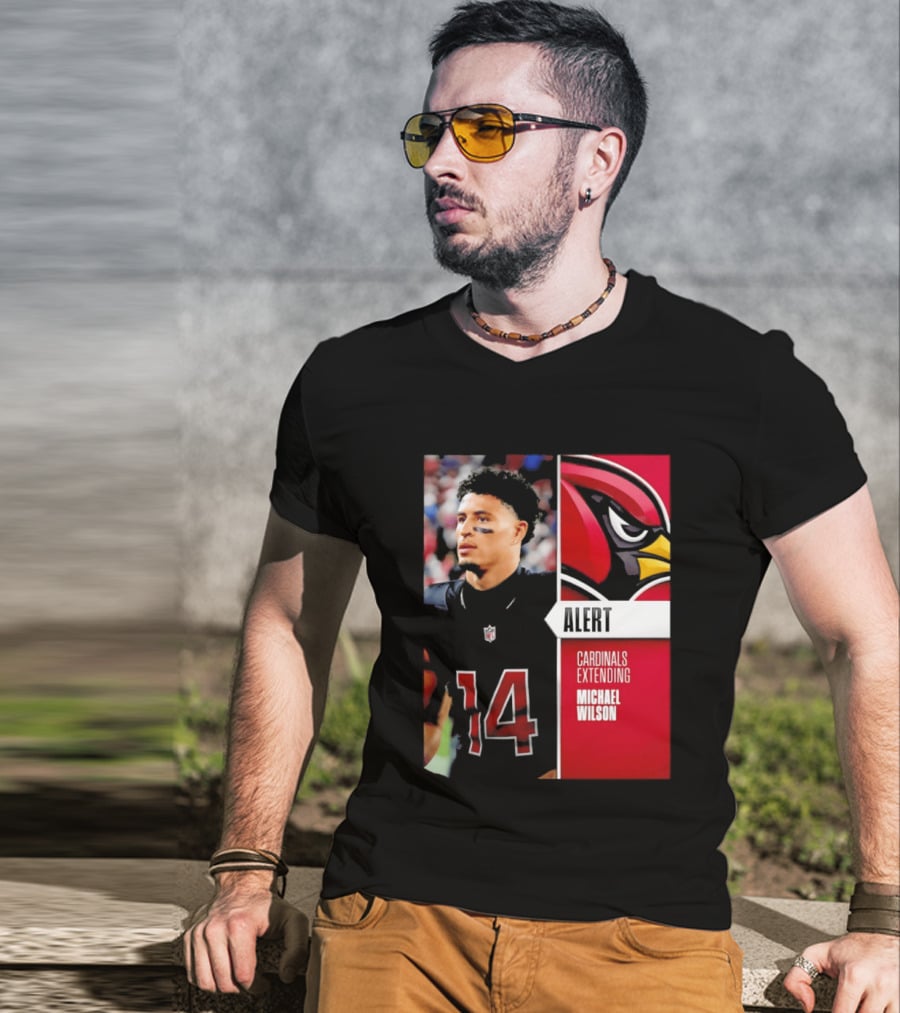 Alert Cardinals Extending Michael Wilson Arizona 14 T-Shirt