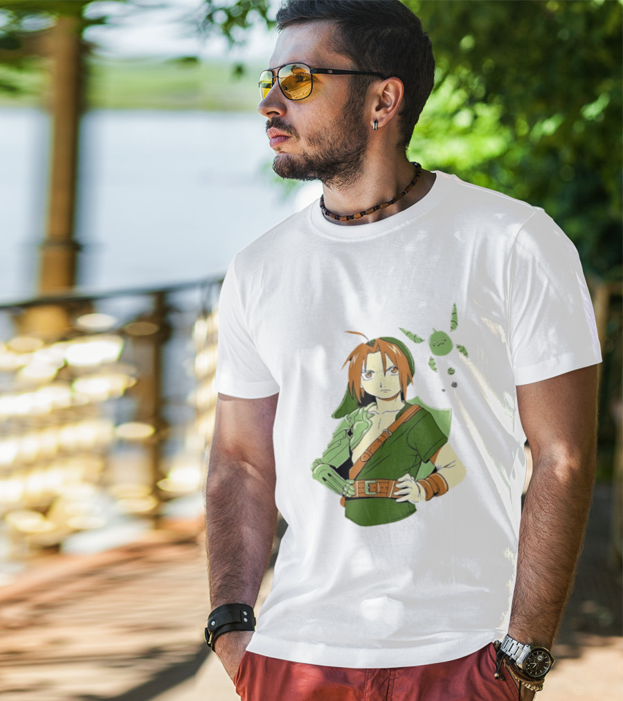 Edward Elric Crossover With Link Costume From Fullmetal Alchemist T-Shirt