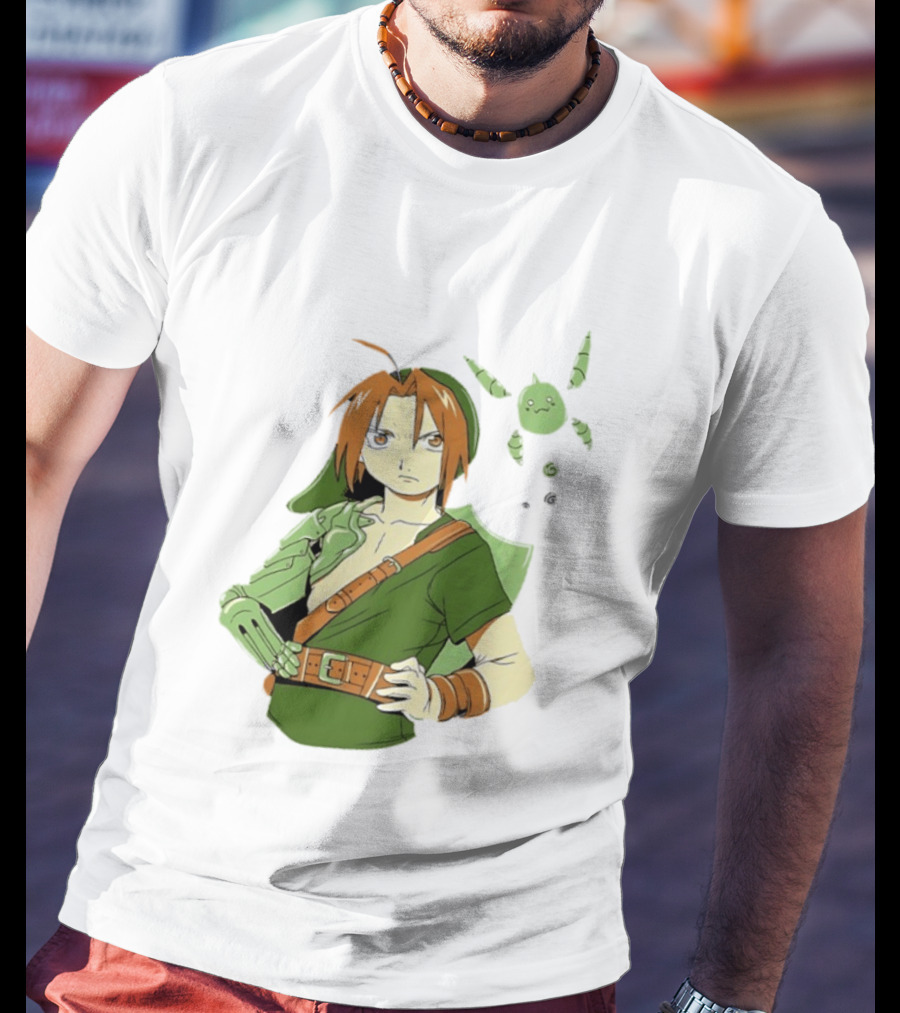 Edward Elric Crossover With Link Costume From Fullmetal Alchemist T-Shirt