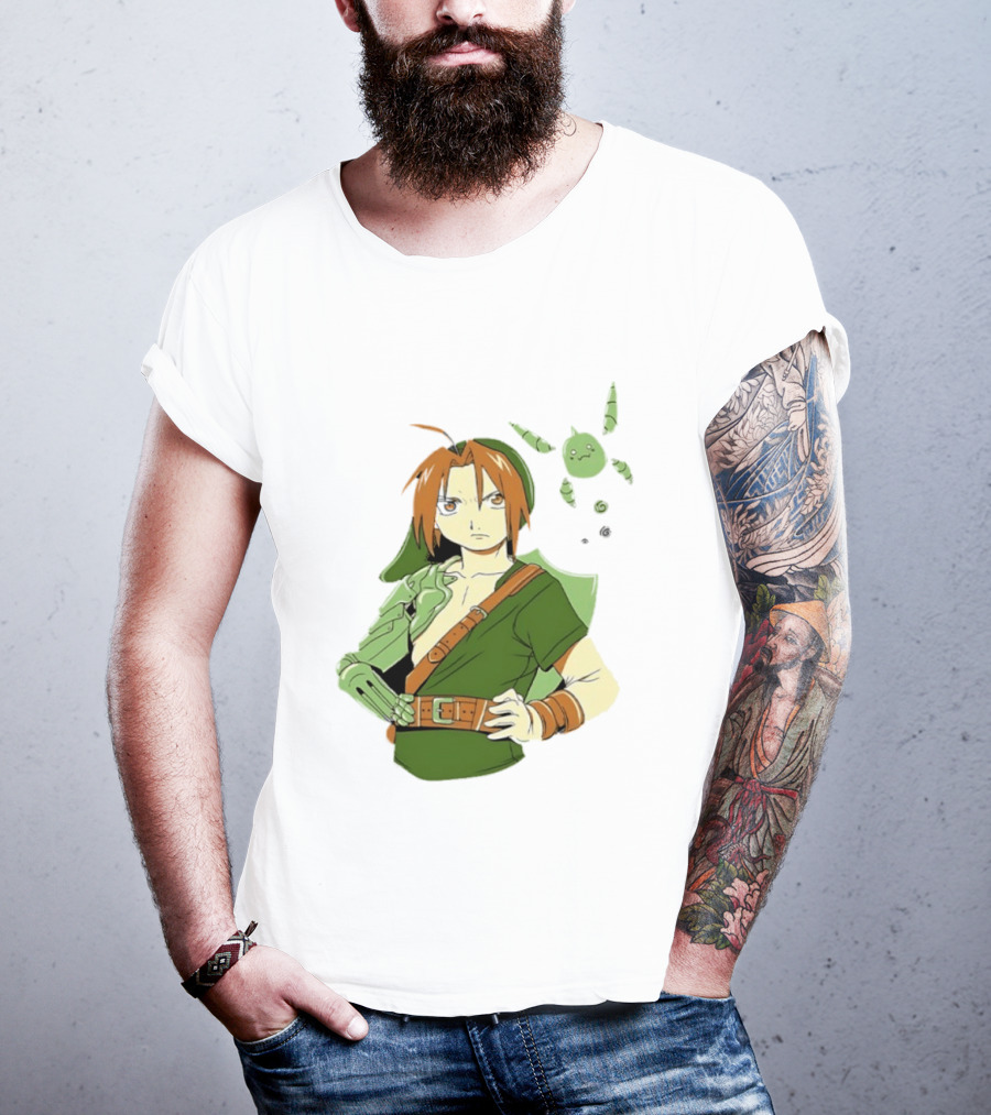 Edward Elric Crossover With Link Costume From Fullmetal Alchemist T-Shirt