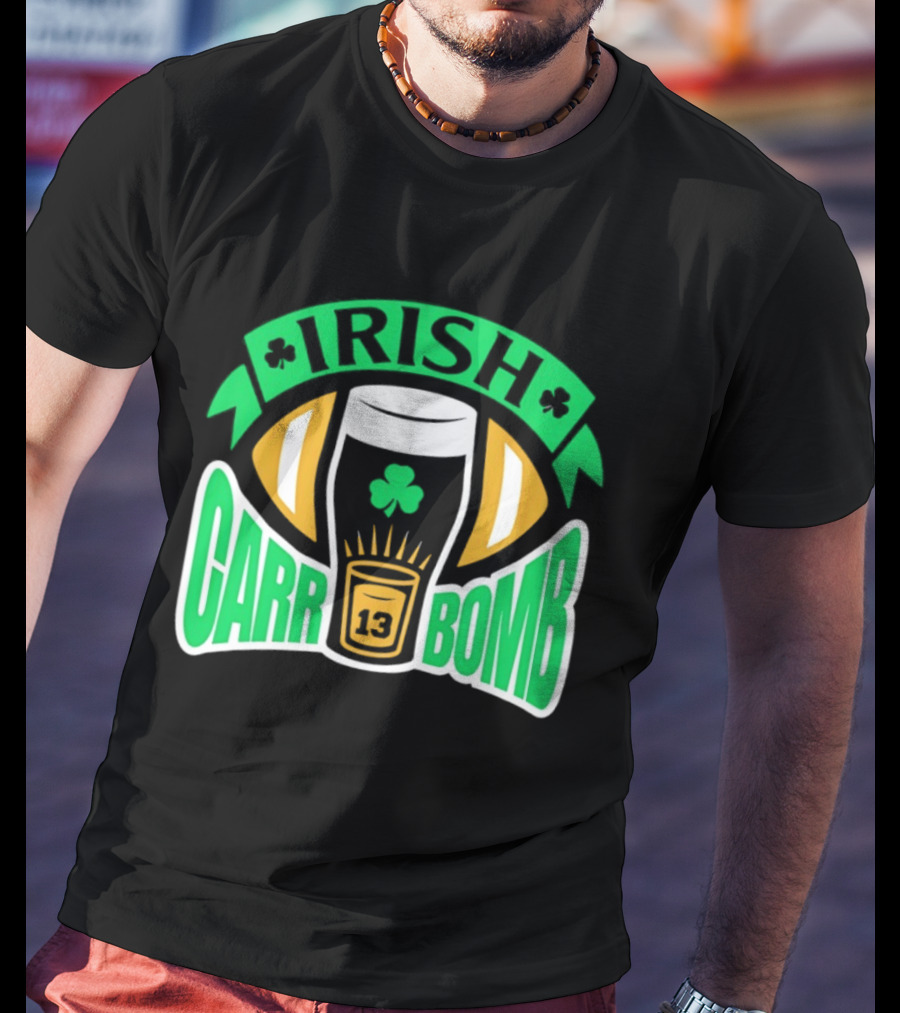 Notre Dame Fighting Irish Carr Bomb 13 Beer Pint T-Shirt