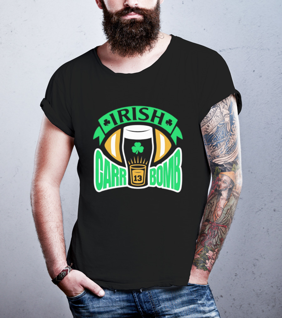 Notre Dame Fighting Irish Carr Bomb 13 Beer Pint T-Shirt
