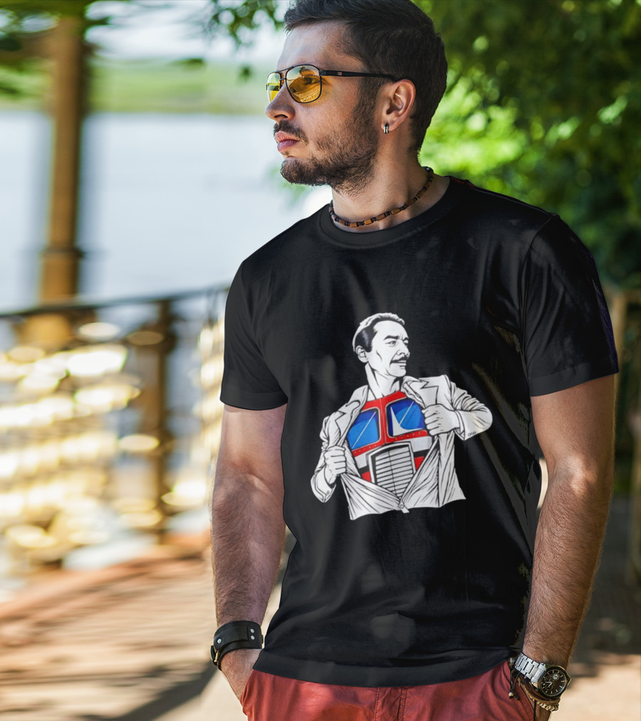Peter Cullen Optimus Prime Clark Kent Superhero Transformation T-Shirt