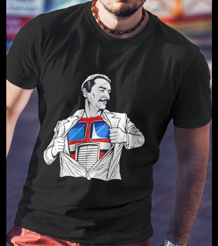 Peter Cullen Optimus Prime Clark Kent Superhero Transformation T-Shirt