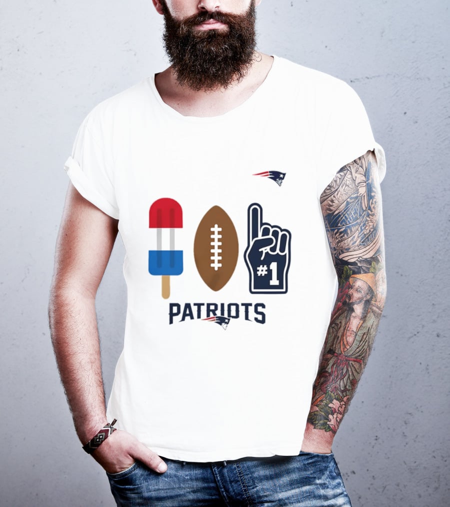 Patriots Americana Popsicle Football Number One Fan T-Shirt