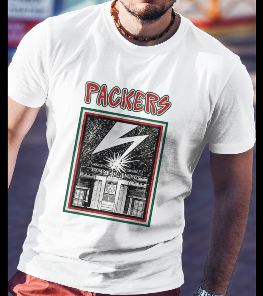 Packers Lambeau Field Green Bay Bad Brains Lightning Burst T-Shirt