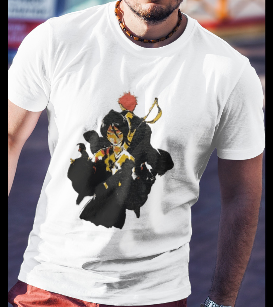 Rukia Kuchiki And Ichigo Kurosaki Spirit Battle Bleach Anime Fan Favorite Characters T-Shirt