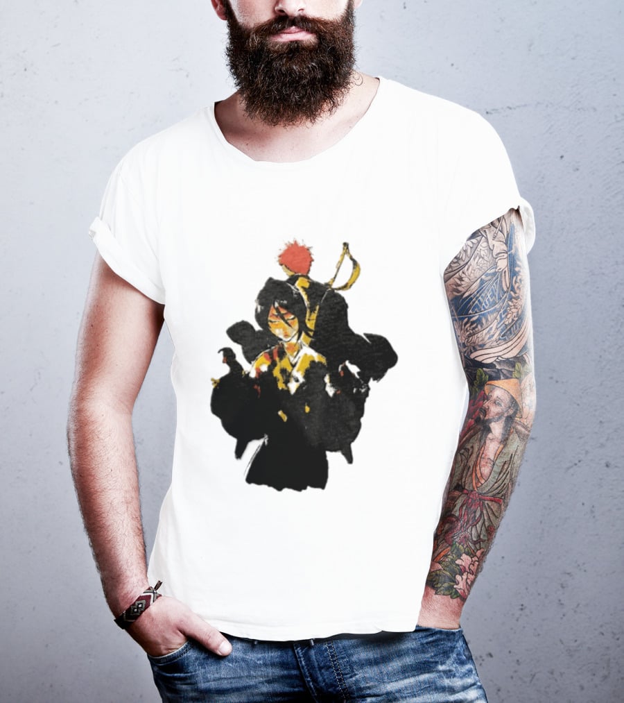 Rukia Kuchiki And Ichigo Kurosaki Spirit Battle Bleach Anime Fan Favorite Characters T-Shirt