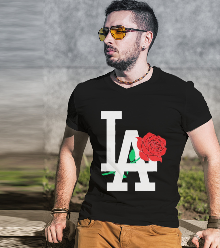 2026 Dodgers Date Night LA Rose T-Shirt