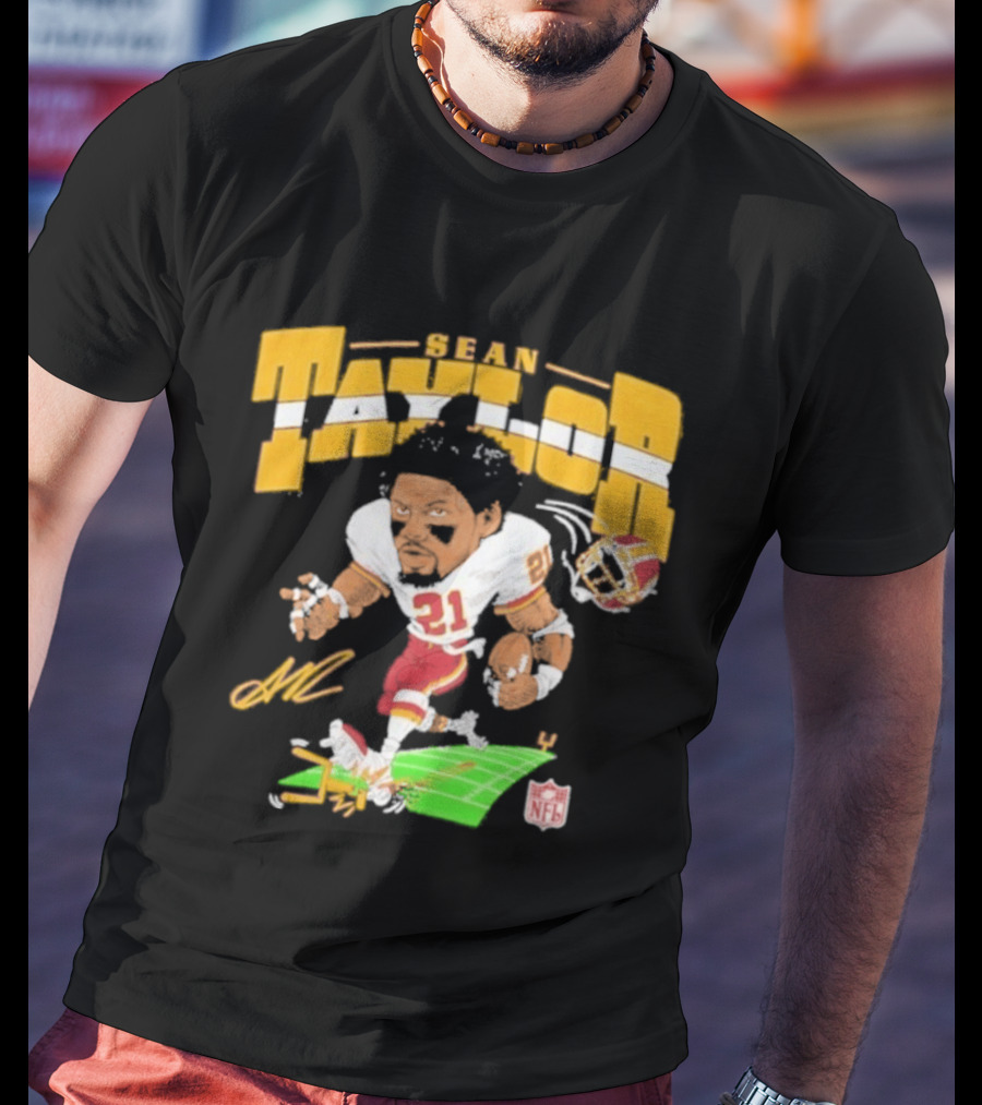Sean Taylor NFL Football Caricature Washington Commanders 21 T-Shirt