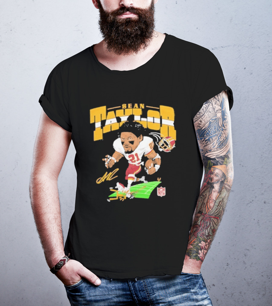 Sean Taylor NFL Football Caricature Washington Commanders 21 T-Shirt