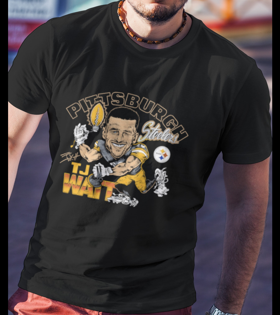 Pittsburgh Steelers T.J. Watt Caricature Player T-Shirt