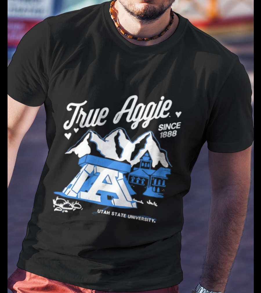 True Aggie 1888 Utah State University Heritage Iconography T-Shirt