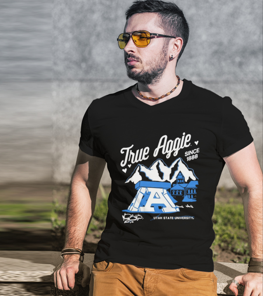 True Aggie 1888 Utah State University Heritage Iconography T-Shirt