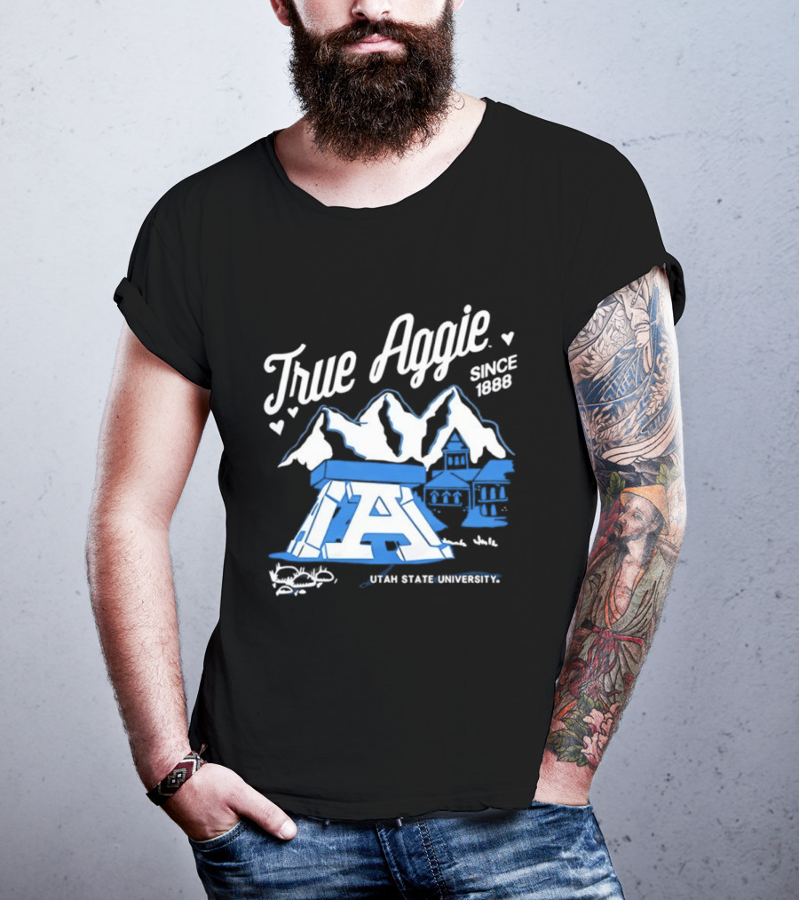 True Aggie 1888 Utah State University Heritage Iconography T-Shirt