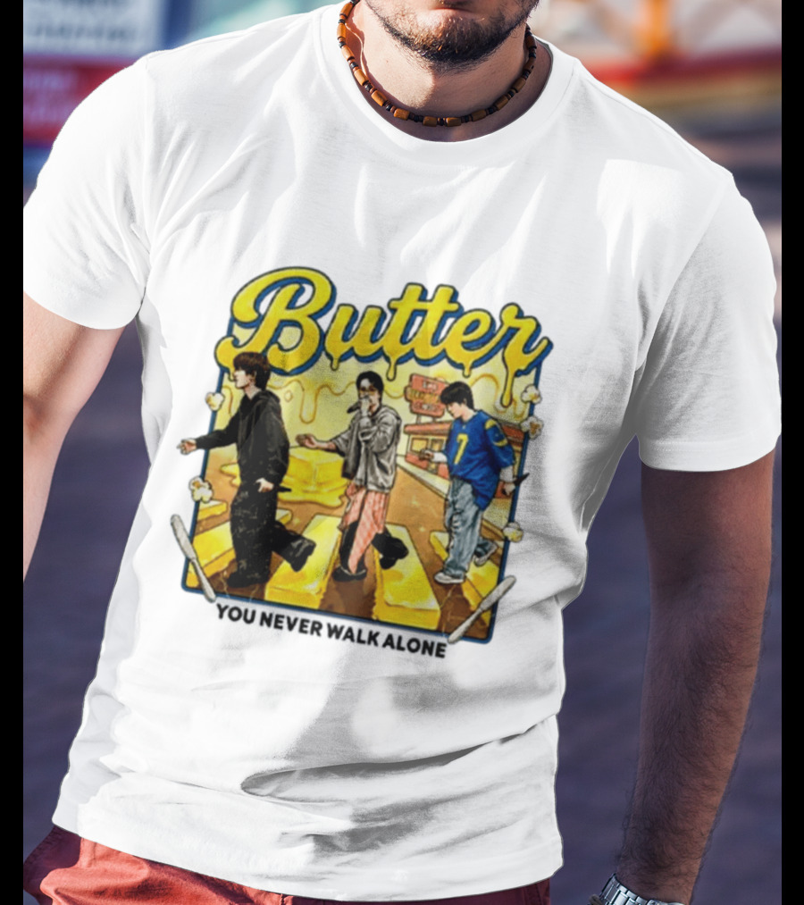 Butter BTS You Never Walk Alone Yellow Aesthetic Pop T-Shirt