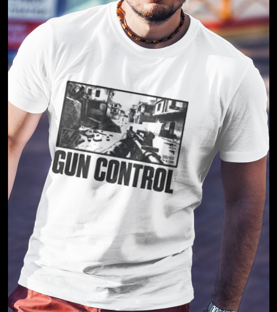 Christian Bale Movie Scene Gun Control T-Shirt