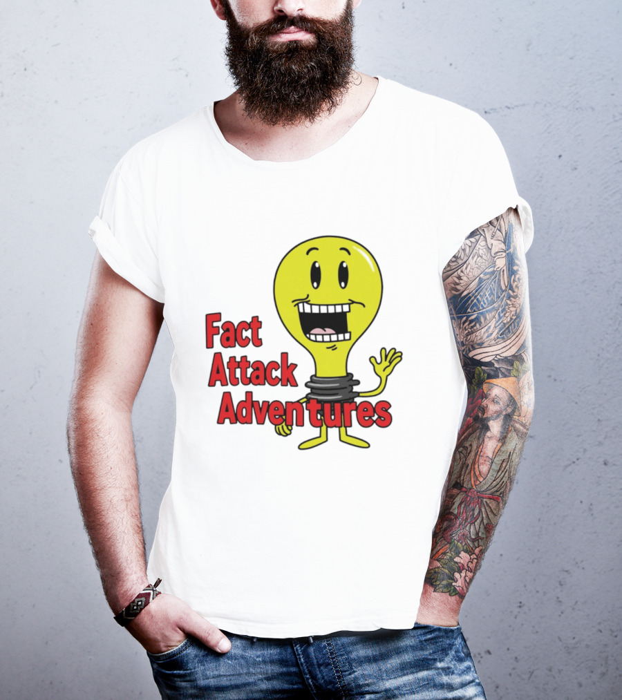 Fact Attack Adventures Smiling Light Bulb T-Shirt