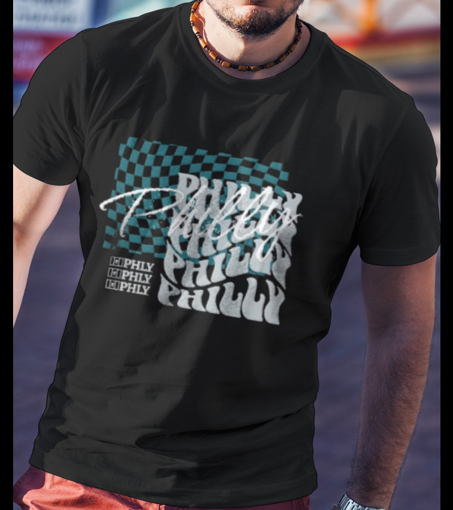 Philly Checkered Repeat Philadelphia Eagles Philly Philly T-Shirt