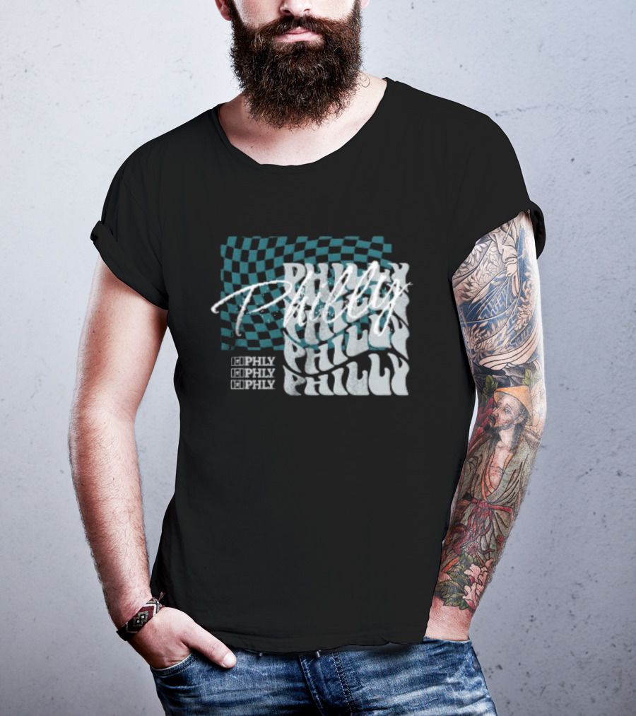 Philly Checkered Repeat Philadelphia Eagles Philly Philly T-Shirt